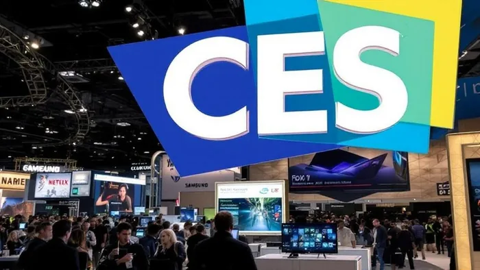 CES international electronics exhibition floor